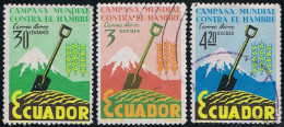 Ecuador A- 399/01 1963 Aéreo Campaña Mundial Contra El Hambre Usado - Equateur