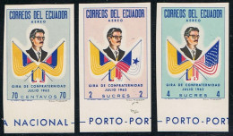 Ecuador A- 410/12s 1963 Variety Sin Dentar Confraternidad Bandera Flag MNH - Equateur