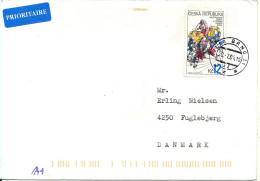 Czech Republic Cover Sent To Denmark 20-7-2004 Single Franked - Storia Postale