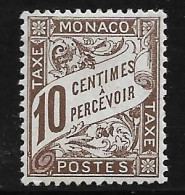 Monaco Taxe N°4*.Centrage Parfait. Cote 637.5€ - Taxe