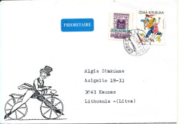 Czech Republic Cover Sent To Lithuania 7-10-2002 Topic Stamps - Brieven En Documenten