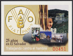 El Salvador HB 52 2003 25 Años De La FAO MNH - Salvador