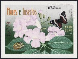 El Salvador HB 53 2003 Fauna Y Flora Flores E Insectos MNH - Salvador