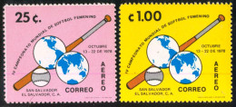 DEP4 El Salvador A- 417/18 1978 IV Campeonato Mundial De Softbol Femenino MNH - Salvador