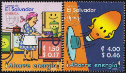 El Salvador 1667/68 2006 Serie América UPAEP. Ahorro De Energia MNH - Salvador