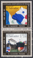 El Salvador 1561/62 2004 100 Años De Relaciones Diplomáticas Con Panama - *** - Salvador