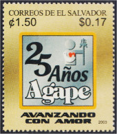 El Salvador 1534 2003 25 Años De AGAPE MNH - Salvador