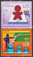 El Salvador 1519/20 2002 Serie América UPAEP Educación Alfabetización MNH - Salvador