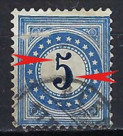 SUISSE Taxe Ca.1878-1893: Le ZNr. 4IN, Obl., Var. "chiffre 5 Hérissé De Piquants", Griffé Sur Le Recto - Impuesto