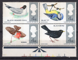 P2158 - GRANDE BRETAGNE Yv N°444/47 ** OISEAUX PHOSPHORE - Unused Stamps