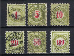 SUISSE Taxe Ca.1897-1910: Lot D'obl. - Impuesto