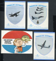 4 X Stickers - Koninklijke Luchtmacht , Kies Defensie Voor Een Startbaan  (2)  - Not Used  - 2 Scans For Originalscan !! - Fliegerei