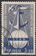 00485/ Portugal 1952 Sg1065 3.50e Grey And Blue Fine Used 3rd Anniversary Of Nato Cv £35 - Used Stamps