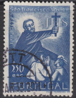 00491/ Portugal 1952 Sg1077 3.50e Blue F/U 4th Death Centenary Of St Frances Xavier Cv £18 - Used Stamps