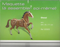 Maquette à Assembler Soi-même En Bois - Motif Cheval - - Figurines
