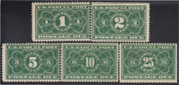 Estados Unidos USA 13/17 1912 Paquetes Postales MH - Altri & Non Classificati