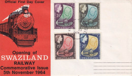 SWAZILAND 1964 OPENING OF SWAZILAND RAILWAY FDC. - Swasiland (...-1967)