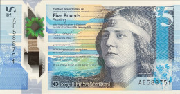 Scotland 5 Pounds, P-370 (11.2.2016) - UNC - 5 Pounds