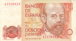 CRBS1012 BILLETE ESPAÑA 200 PESETAS 1980 MBC - [ 4] 1975-…: Juan Carlos I.