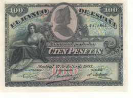 CRBS1011 BILLETE ESPAÑA 100 PESETAS 1907 EBC - Otros & Sin Clasificación