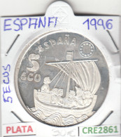 CRE2861 MONEDA ESPAÑA 5 ECUS 1996 PLATA COCA DE MATARO - España