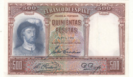 CRBS1018 BILLETE ESPAÑA 500 PESETAS 1931 EBC - Otros & Sin Clasificación