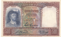 CRBS1016 BILLETE ESPAÑA 500 PESETAS 1931 MBC+ - Otros & Sin Clasificación