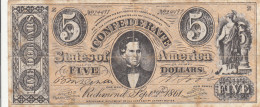 CRBX0334 BILLETE EEUU FALSO  5 DOLARES 1861  BC - Other - America