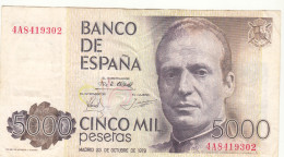 CRBS1034 BILLETE ESPAÑA 5000 PESETAS 1979 USADO - [ 4] 1975-…: Juan Carlos I.