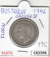 CR2596 MONEDA AUSTRALIA 1 FLORIN 1946 GEORGE VI PLATA MBC - Autres – Océanie