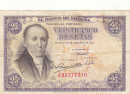 CRBS0999 BILLETE ESPAÑA 25 PESETAS 1946 MBC - Other & Unclassified