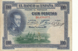CRBS1062 BILLETE ESPAÑA 100 PESETAS 1925 CON RESELLO USADO - Other & Unclassified