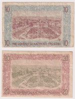 CROATIA, ZAGREB 10 & 20 FILIRA 14.6.1919 - Croatie