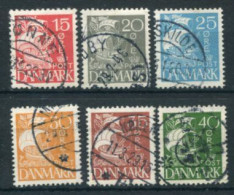 DENMARK 1927 Caravel With Solid Background Set Of 6 Used.  Michel 168-73 - Oblitérés