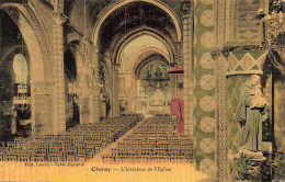 Civray * Intérieur De L'église Du Village * Cpa Toilée Colorisée - Civray