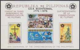 Filipinas HB 9 1976 Bicentenario De La Independencia De Estados Unidos MNH - Philippines