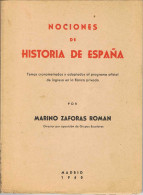 Nociones De Historia De España - Marino Zaforas Roman - Schulbücher