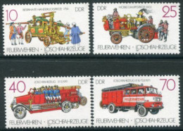 EAST GERMANY / DDR 1987 Fire Engines Singles MNH / **.  Michel 3102-04 - Nuevos