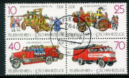 EAST GERMANY / DDR 1987 Fire Engines Block Used.  Michel 3102-04 - Usados