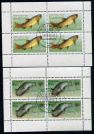 EAST GERMANY / DDR 1987 Freshwater Fish Sheetlets Used.  Michel 3096-97 Kb - Gebraucht