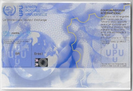 Brazil 2013 Internatiotal Reply Coupon Coupon-réponse Hand Holding Earth Globe United Nations Against Climate Change - Covers & Documents