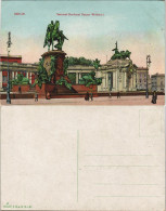 Ansichtskarte Lichterfelde-Berlin Partie Mit Kaiser Wilhelm I. Denkmal 1910 - Lichterfelde
