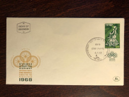 ISRAEL FDC COVER 1968 YEAR DISABLED PEOPLE IN SPORTS PARALYSED HEALTH MEDICINE STAMPS - Lettres & Documents