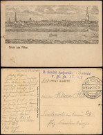 Postcard Mitau Jelgava Елгава Stadt, Künstlerkarte 1915  Gel. Feldpost-Stempel - Lettonie