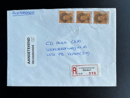 NETHERLANDS 1991 REGISTERED LETTER 'S GRAVENHAGE BIJENKORF TO VIANEN 07-02-1991 NEDERLAND AANGETEKEND - Briefe U. Dokumente