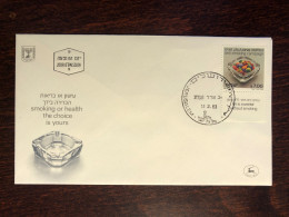 ISRAEL FDC COVER 1983 YEAR SMOKING TOBACCO HEALTH MEDICINE STAMPS - Storia Postale