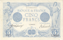 Billet 5 F Bleu Du 4-11-1915 FAY VF 02.33 Alph. L.8640 BEL ÉTAT - 5 F 1912-1917 ''Bleu''