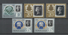 RUSSLAND RUSSIA 1990 Michel 6066 - 6068 Incl. Types World`s First Stamp Black Penny Anniversary MNH - Timbres Sur Timbres