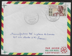 Congo.  Stamp Sc. 89 On Commercial Air Mail Letter, Sent On 9.09.1963 From Fort-Rousset To France - Lettres & Documents