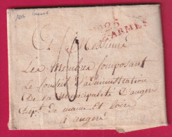 MARQUE N°25 GRANDE ARMEE 1806 DEPART OSTRODA POLOGNE POLAND POUR ANGERS MAINE ET LOIRE CAVALERIE DE LA GRANDE ARMEE - Army Postmarks (before 1900)